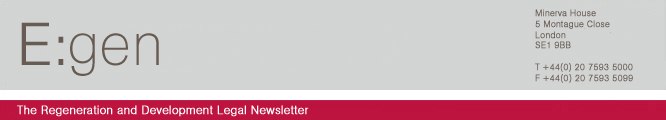 E:gen - The Regeneration and Development Legal Newsletter